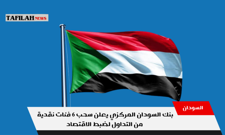 بنك السودان المركزي يعلن سحب 6 فئات نقدية من التداول لضبط الاقتصاد